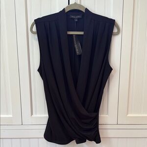 Banana Republic Elegant Black Wrap Blouse